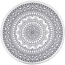 Dakls Kusový koberec Mandala šedá, 82 cm