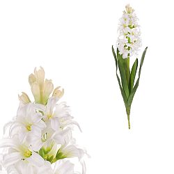 Umělý hyacint bílá, 44 cm