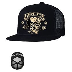 BLACK HEART Devil Skull Trucker černá