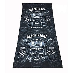 BLACK HEART Piston Skull černá