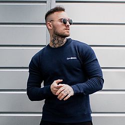 Mikina Basic Blue White - GymBeam