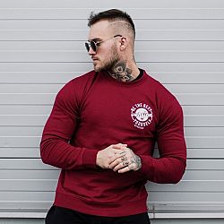 Mikina The Best Version Burgundy - GymBeam