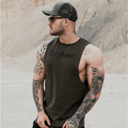 Tílko Cut Off Military Green - GymBeam