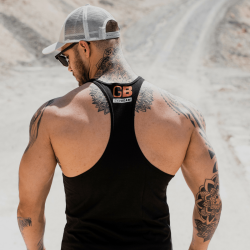 Tílko Stringer Black - GymBeam