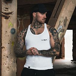 Tílko Stringer Tank Top White - GymBeam