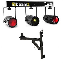 Beamz 3-Some, trojice RGBW LED světel, multibodový laser mikrofon
