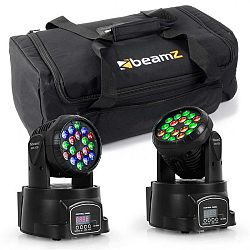 Beamz set světelných efektů s transportní taškou, 2 x moving head LED 108