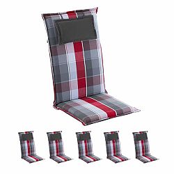 Blumfeldt Donau, polstry, polstry na židli, vysoké opěradlo, zahradní židle, polyester 50 x 120 x 6 cm, 6x čalounění