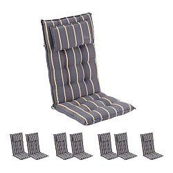 Blumfeldt Sylt, čalouněná podložka, podložka na židli, podložka na výše polohovací křeslo, polštář, polyester, 50 × 120 × 9 cm, 6 x podložka
