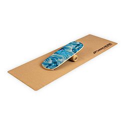 BoarderKING Indoorboard Flow, balanční deska, podložka, válec, dřevo/korek