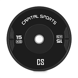 Capital Sports Elongate 20 Bumper Plate, kotouč, závaží, guma, 2x 15kg