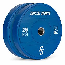 Capital Sports Nipton 2021, kotoučové závaží, bumper plate, 2x 20 kg, Ø 54 mm, tvrzená pryž