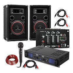 Electronic-Star DJ-14 BT, DJ PA set, PA zesilovač, BT mixážní pult, 2 x reproduktor, karaoke mikrofon