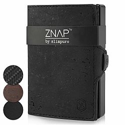 Slimpuro ZNAP, tenká peněženka, 12 karet, složka na mince, 8,9 × 1,8 × 6,3 cm (Š × V × H), RFID ochrana