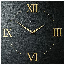 AMS 9517 designové nástěnné břidlicové hodiny, 30 x 30 cm