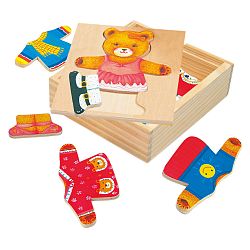 Bino Puzzle-šatní skříň-medvědice