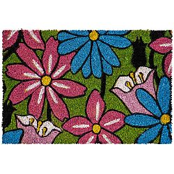 Trade Concept Kokosová rohožka Květiny barevná 3, 40 x 60 cm