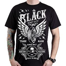 BLACK HEART Moto Wings černá - M