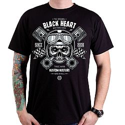 BLACK HEART Piston Skull černá - M