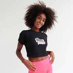 Dámské tričko CropTop Black - BeastPink